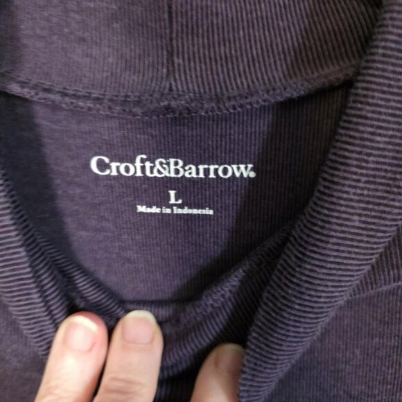 Croft & Barrow Mock Turtleneck Sleeveless thicker Top Deep Plum Purple - Picture 3 of 3